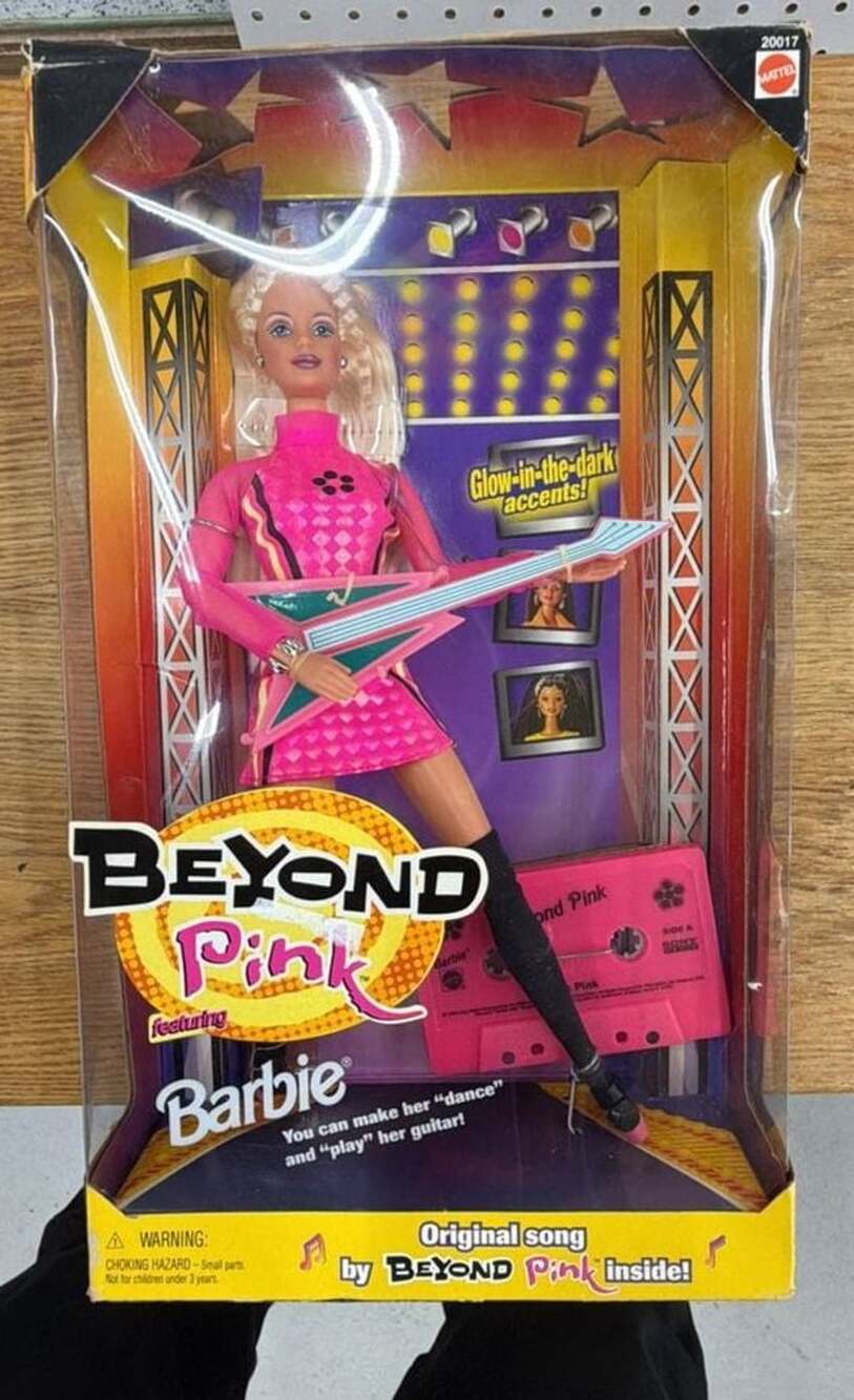Mattel Beyond Pink Featuring Barbie Doll with Cassette Tape and Guitar (1998)